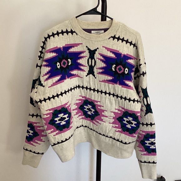 Aztec Patterned Cream Sweater - Picture 2 of 6